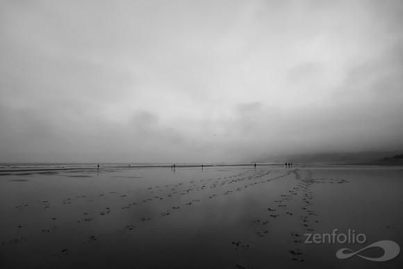 Footprints on Cannon Beach